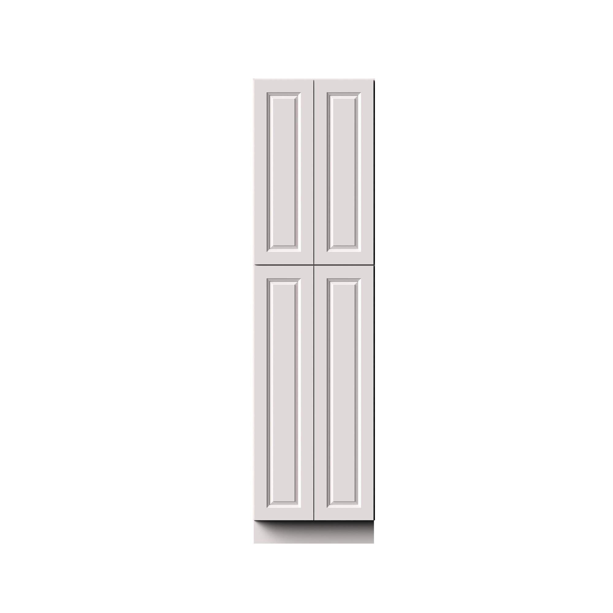 Alt View 1. Boyel Living - 24-in W x 90-in H x 27-in D Shaker RTA Kitchen Pantry Cabinet with Soft-Close Doors - Glacier White.