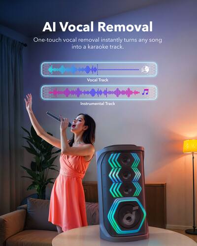 Soundcore by Anker Rave 3 Karaoke Party Speaker with 2 Wireless Soundcore by Anker Rave 3 Karaoke Party Speaker with 2 Wireless