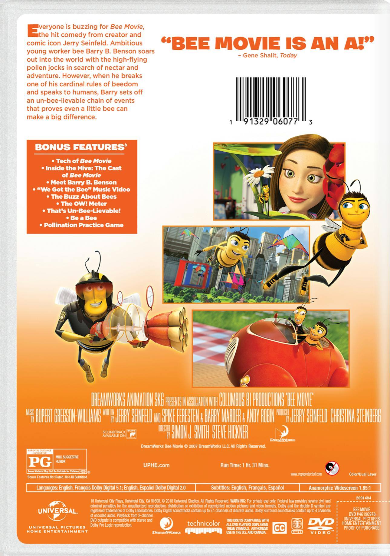 Angle. Bee Movie (2018) (DVD New Box Art) [DVD].