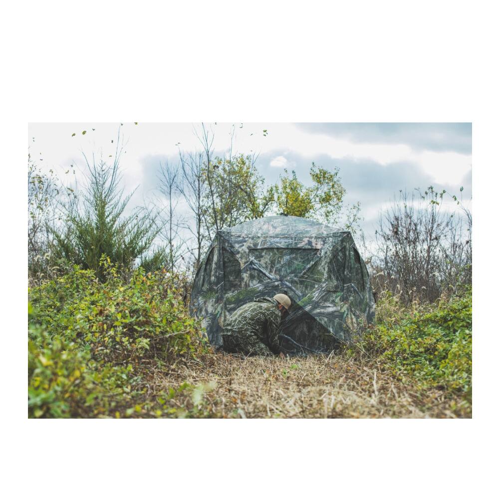 Back. Ameristep - Ameristep Brickhouse Wide Bottom Ground Blind 75X75X66-Inch Footprint - Camo.