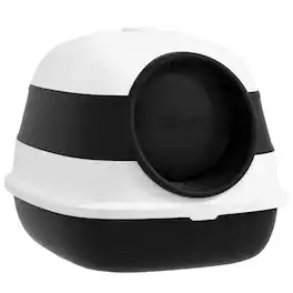 Pawhut - Covered Cat Litter Box with Lid - Black