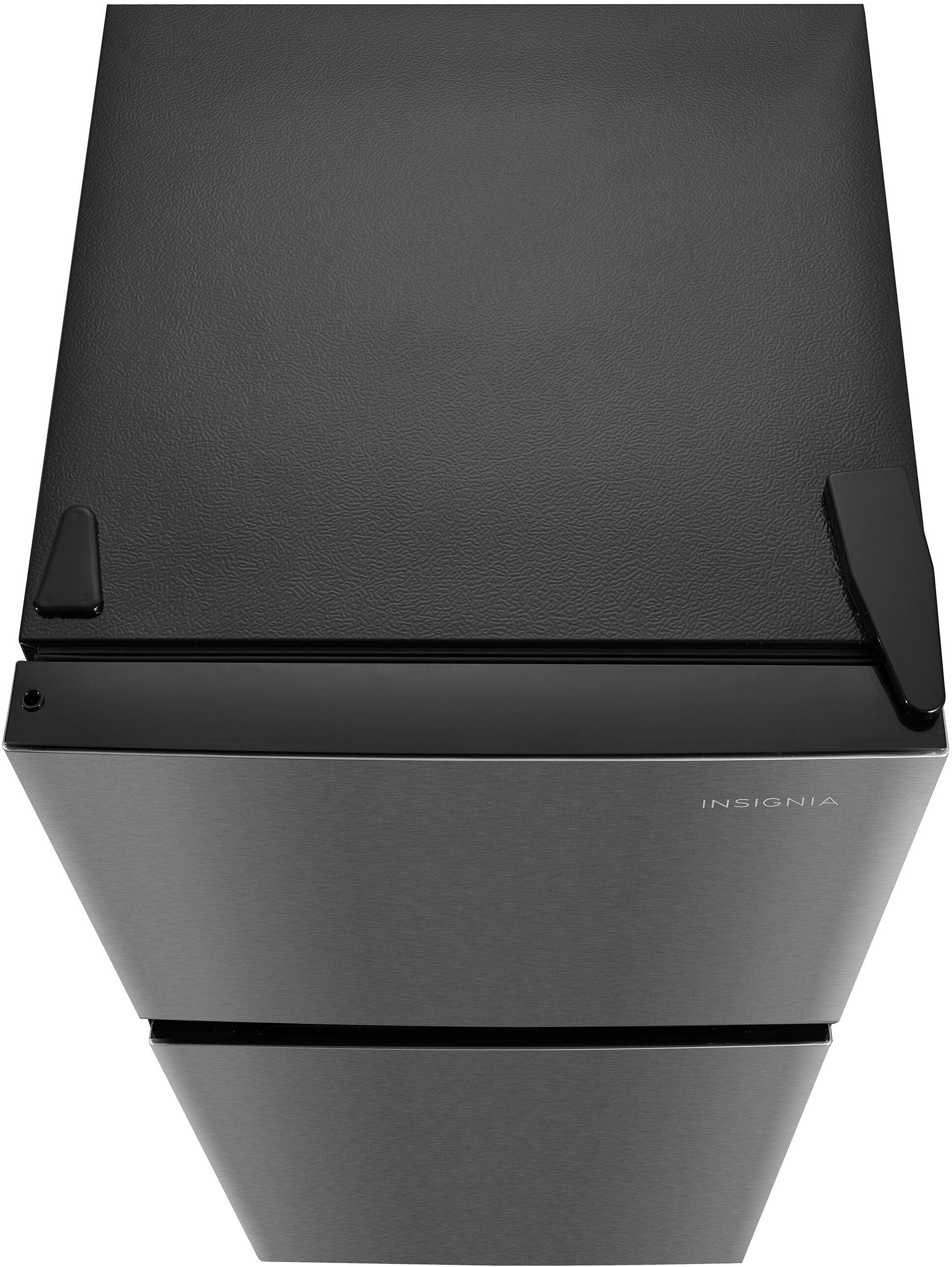 Alt View 8. Insignia™ - 4.5 Cu. Ft. Mini Fridge with Top Freezer and ENERGY STAR Certification - Stainless Steel Look.