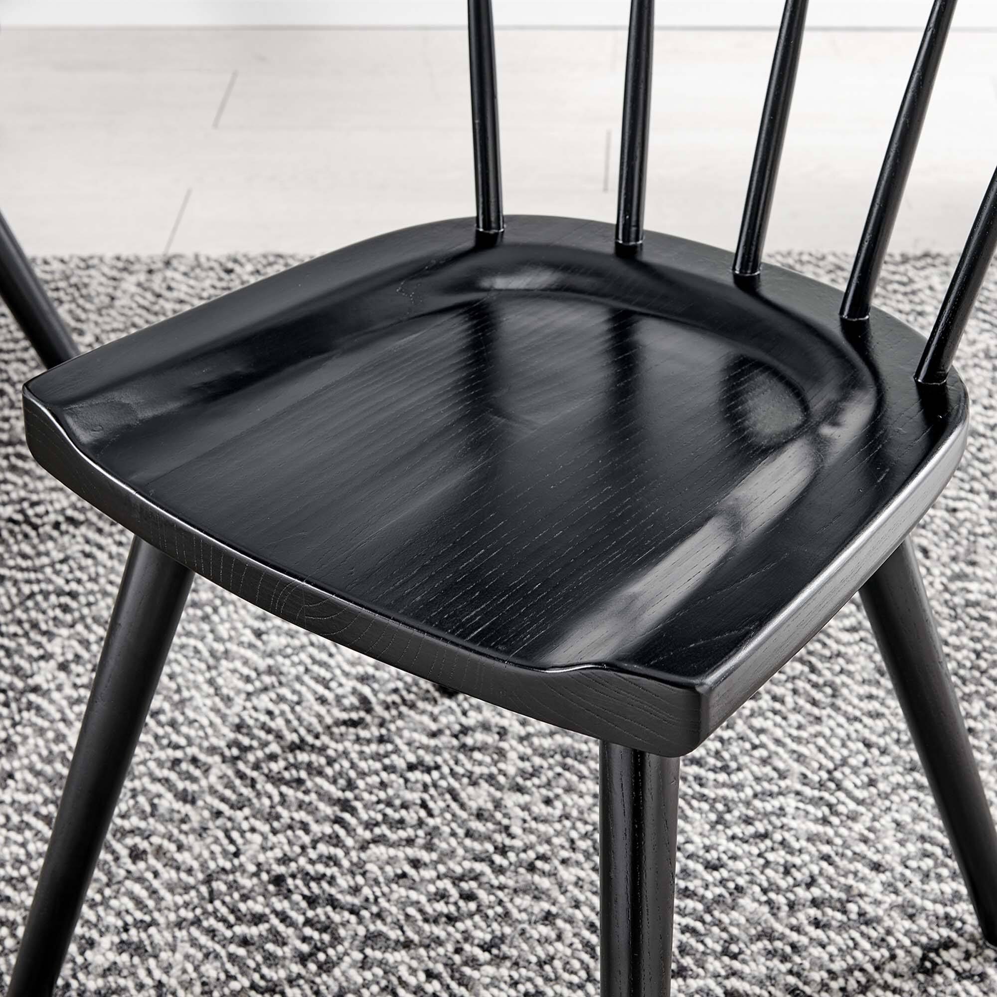 Alt View 6. Modway - Sutter Wood Dining Side Chair Set of 2 by Modway - Black.