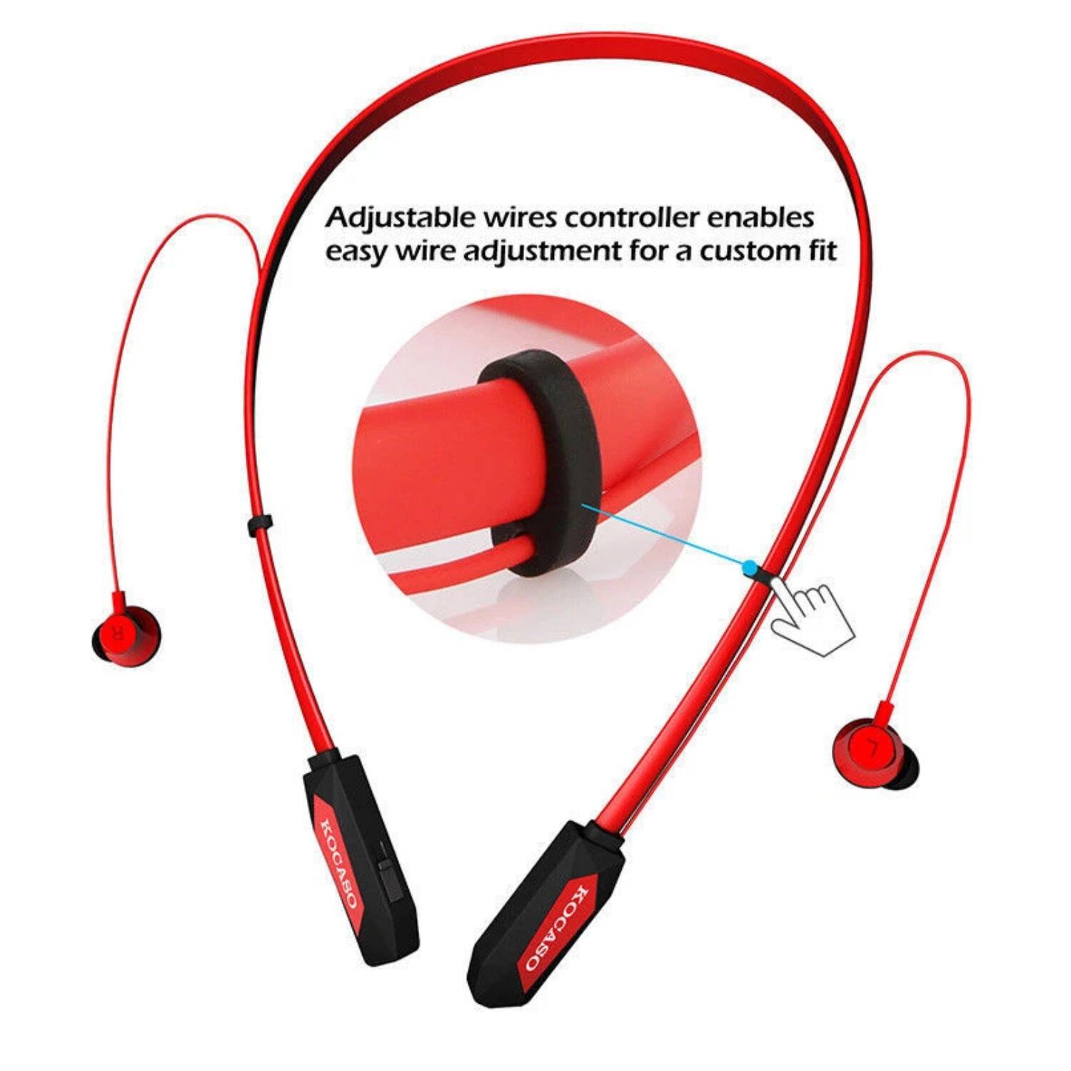 Adjustable wires controller enables easy wire adjustment for a custom fit

KOCABO KOCASO