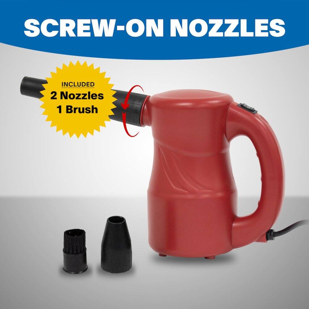 SCREW-ON NOZZLES INCLUDED  
2 Nozzles  
1 Brush