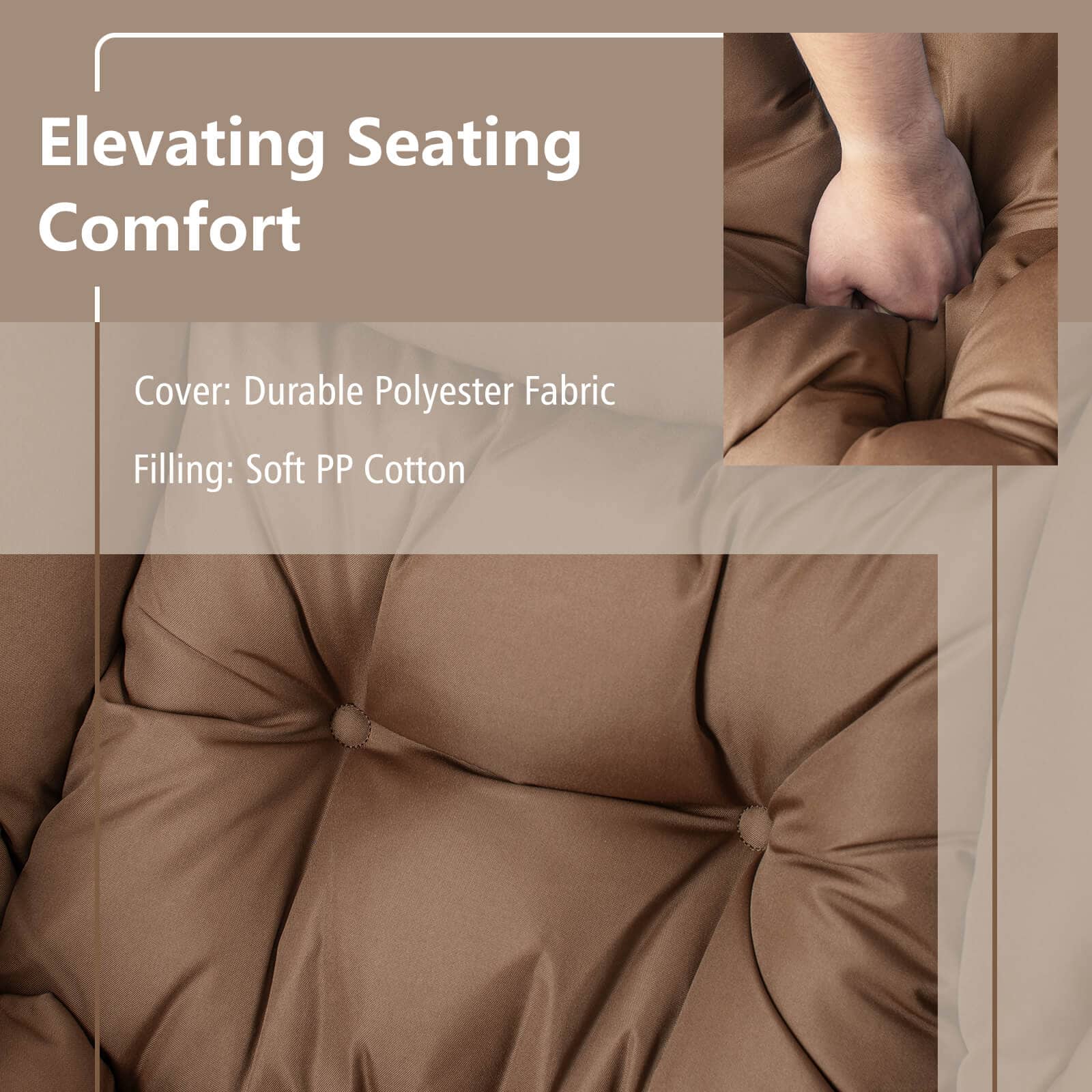 Elevating Seating Comfort Cover: Durable Polyester Fabric Filling: Soft PP Cotton