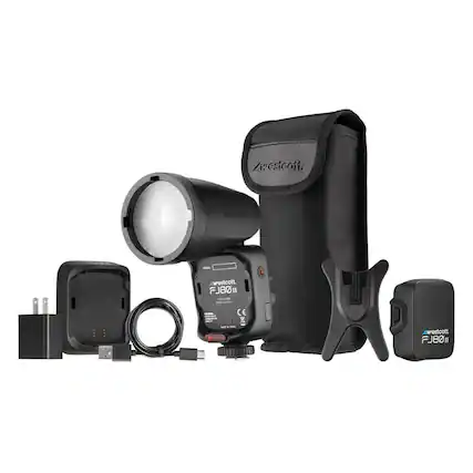 Westcott FJ80 II
LED Light
Includes:
- Power Adapter
- USB Cable
- Carrying Case
- Mounting Bracket
- Battery Pack