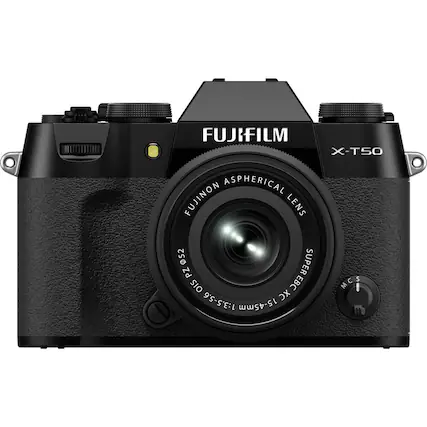 FUJIFILM X-T50 ASPHERICAL FUJINON LENS 52 SUPER PZ C S OIS EBC MCS M I XC 1:3.5-5.6 15-45mm