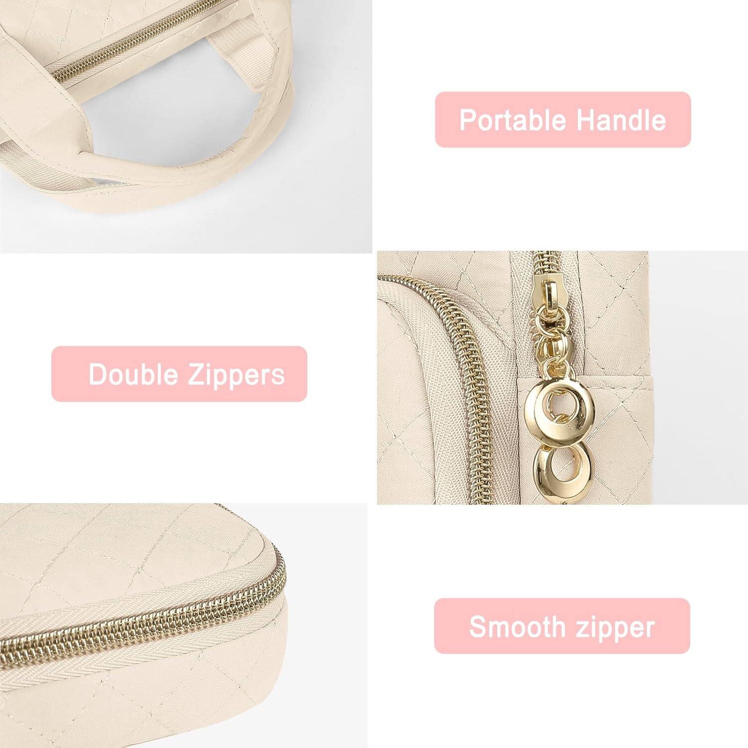 - Portable Handle
- Double Zippers
- Smooth zipper