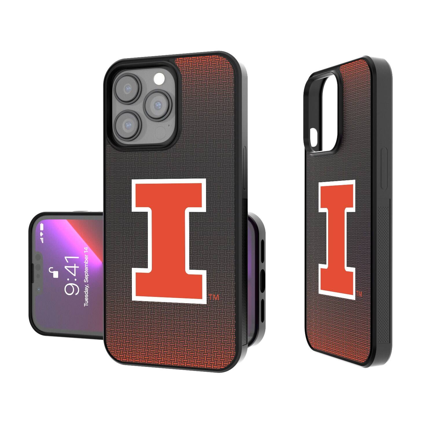 Keyscaper - NCAA - Illinois Fighting Illini Linen Logo iPhone Bump Case - 15 Pro - Black price history on PriceWatchPro