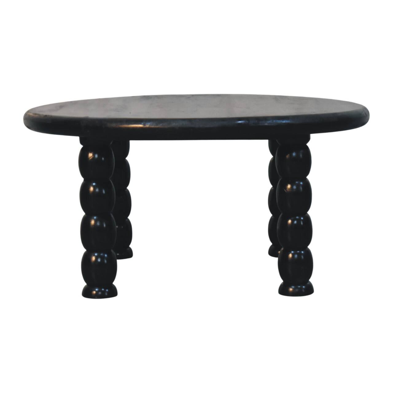 Alt View 6. Artisan Furniture - Artisan Furniture Solid Wood Spindle Eclipse Coffee Table, Black - Black.