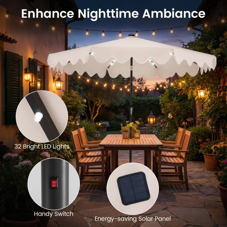 Enhance Nighttime Ambiance

32 Bright LED Lights

Handy Switch

Energy-saving Solar Panel