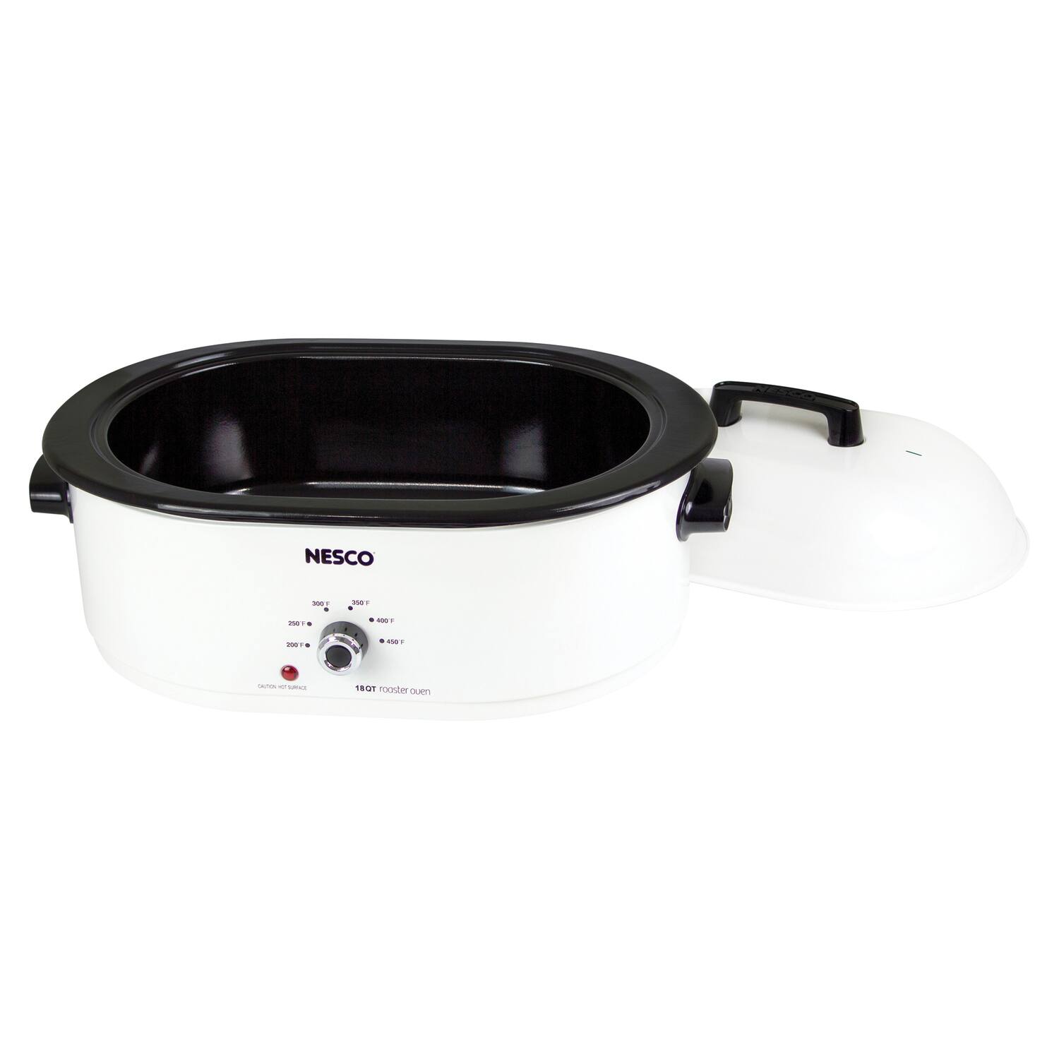 NESCO  
18 QT Roaster Oven  
300°F  
350°F  
400°F  
200°F  
450°F  
CONTROL WHEEL  
18 QT Roaster Oven