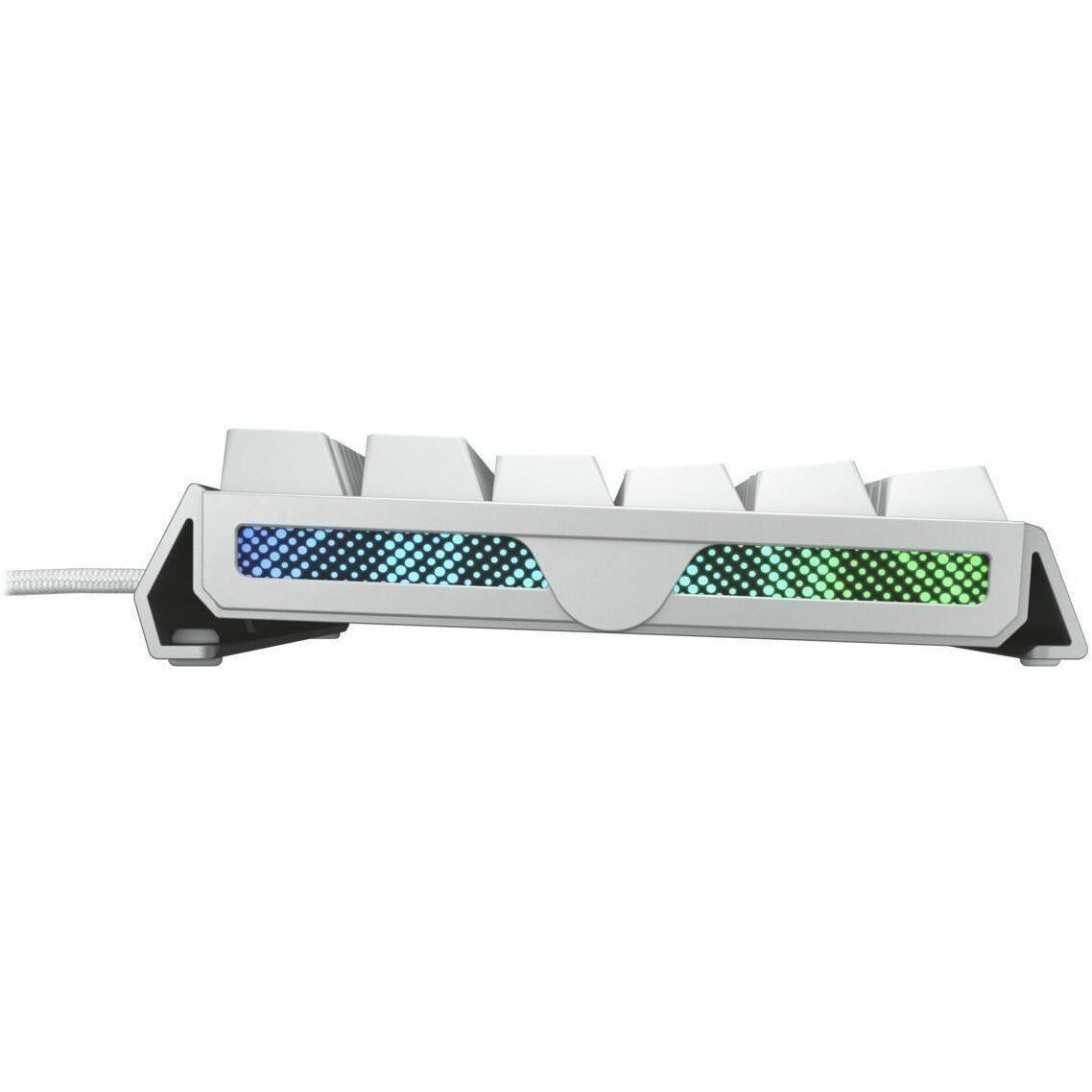 Alt View 1. CHERRY - CHERRY MX 3.1 Wired Gaming Keyboard - White aluminum housing, MX2A RED RGB Switch, Abrasion resistant keys, Detachable - White.