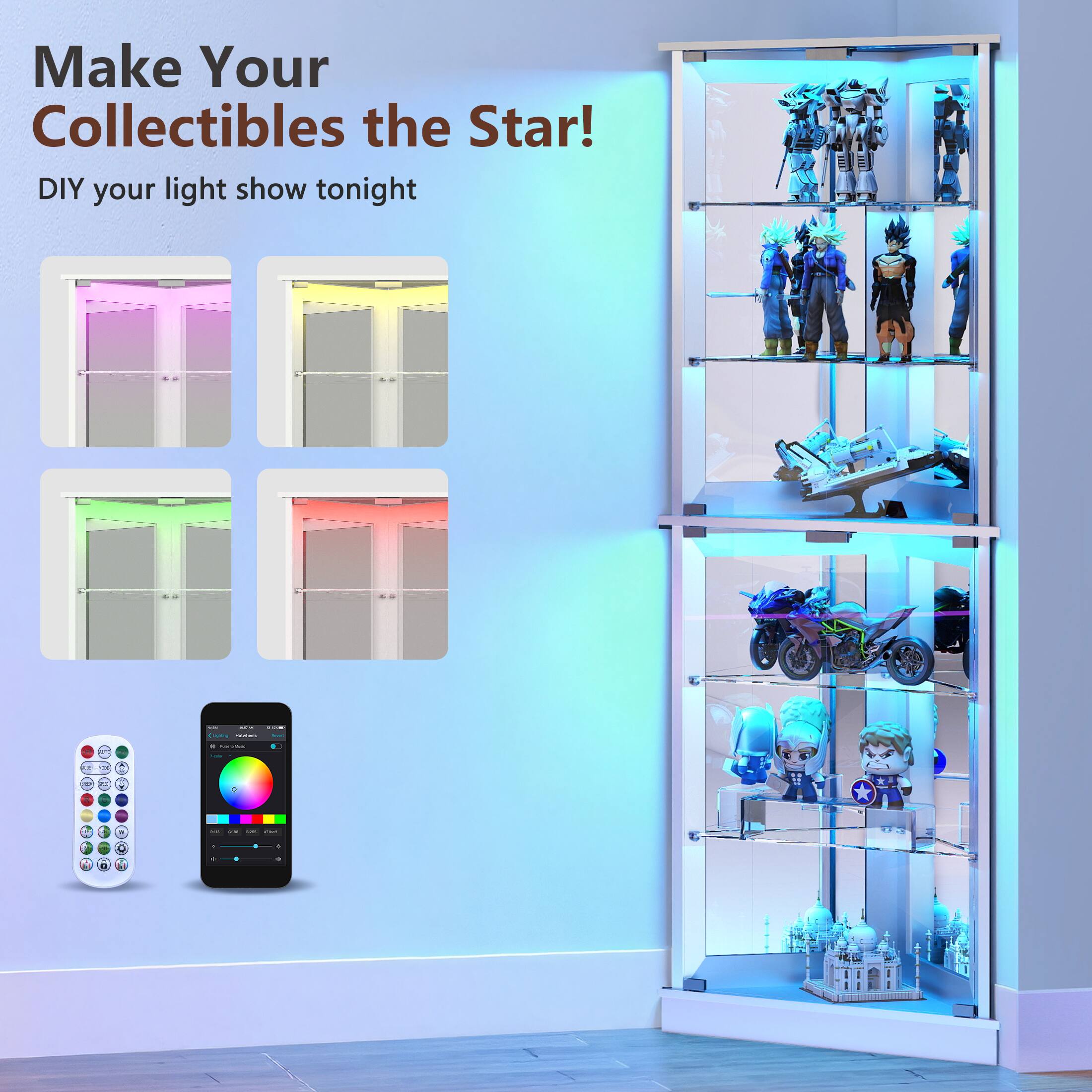 Make Your Collectibles the Star!  
DIY your light show tonight