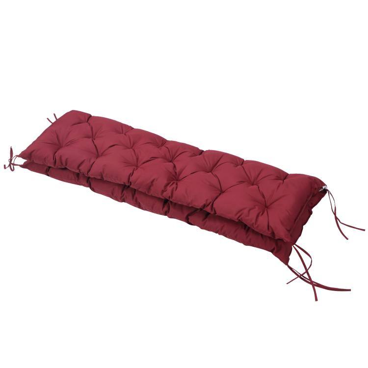 Alt View 9. PULUZ - 59 inch x 38 inch Tufted Bench Cushion for Outdoor Furniture, 3-Seater Replacement for Swing Chair, Patio Sofa/Couch - Wine Red.
