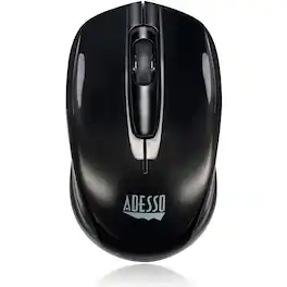 Adesso - iMouse S50 - 2.4GHz Wireless Mini Mouse - Travel Mouse - Optical - Wireless - 30 ft - Radio Frequency - 2.40 GHz - Wireless - Black