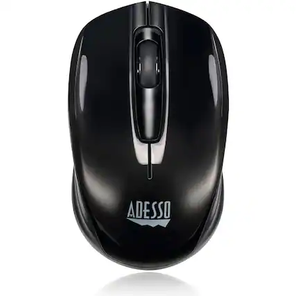 Front. Adesso - Adesso iMouse S50 - 2.4GHz Wireless Mini Mouse - Travel Mouse - Optical - Wireless - 30 ft - Radio Frequency - 2.40 GHz - Black.