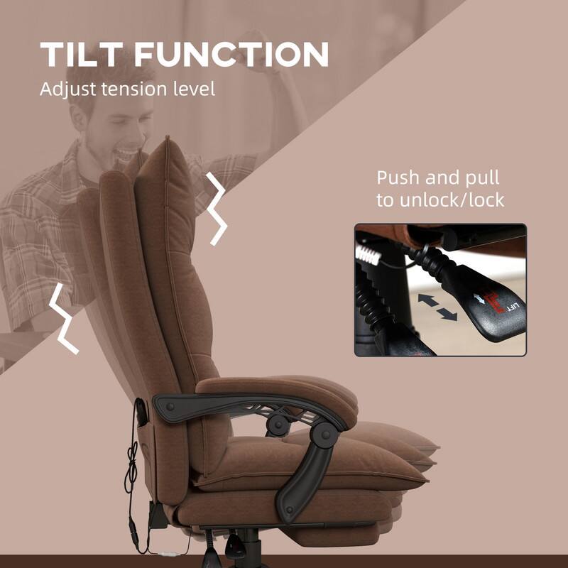 TILT FUNCTION  
Adjust tension level  

Push and pull to unlock/lock