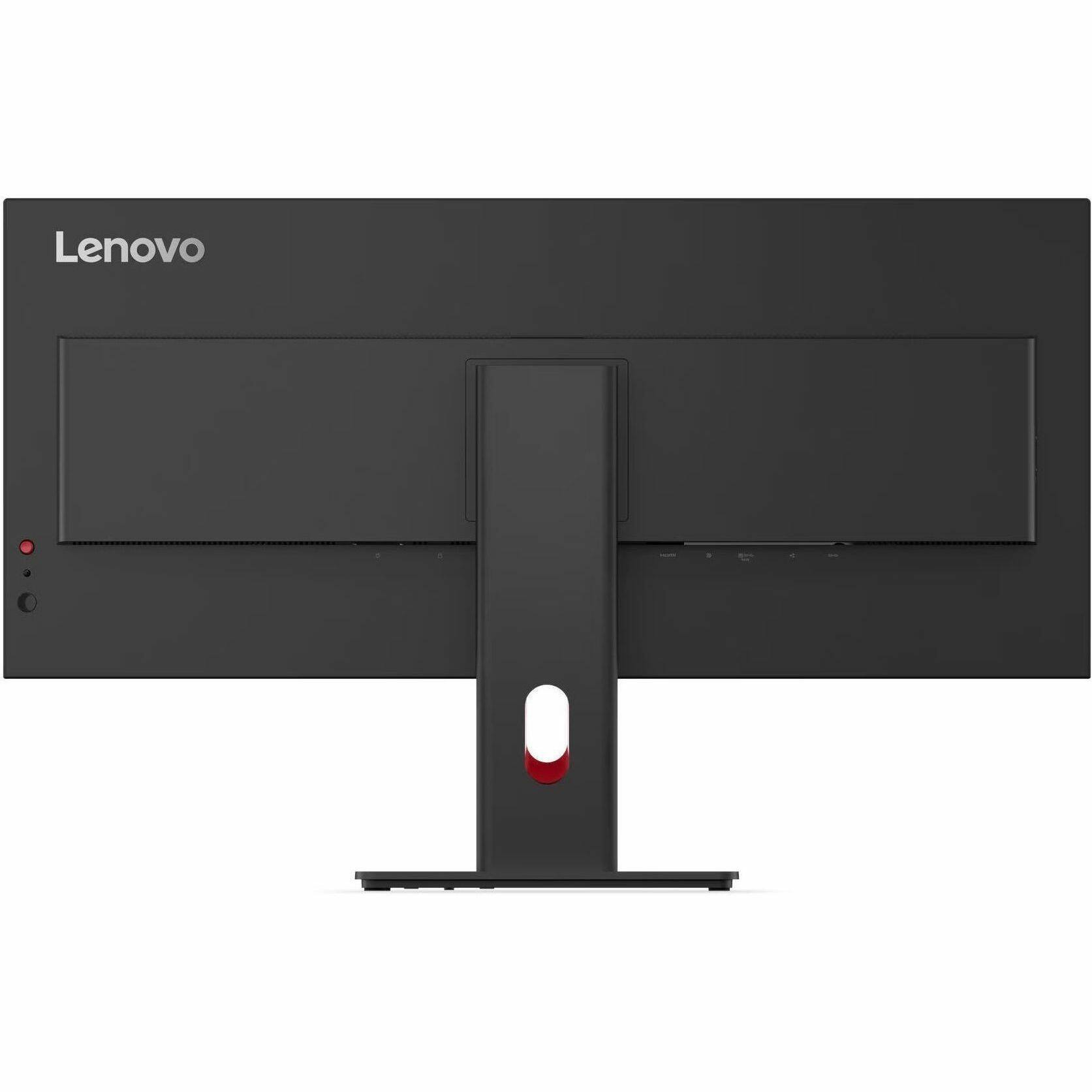 Alt View 4. Lenovo - Lenovo ThinkVision T34WD-40 34" Class UW-QHD Curved Screen LED Monitor - 21:9 - Eclipse Black - 34" Viewable - Vertical - Black.