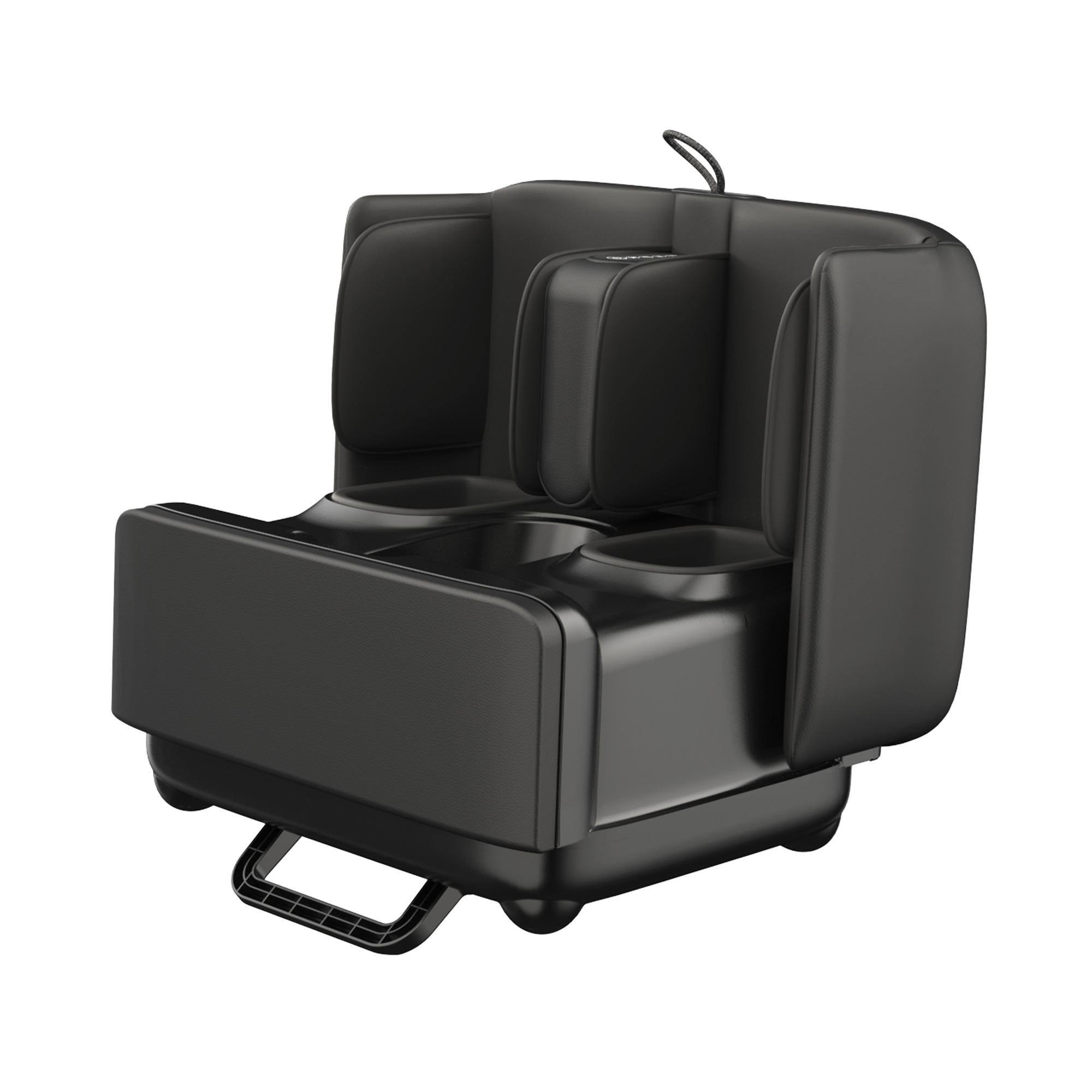 Angle. Comfier - 2-in-1 Foot And Calf Massager & Foot Rest - Black.