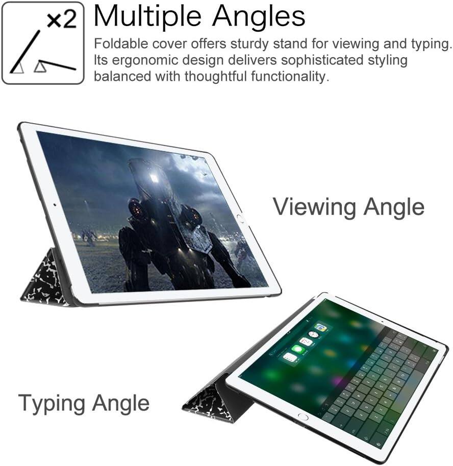 Multiple Angles

Foldable cover offers sturdy stand for viewing and typing. Its ergonomic design delivers sophisticated styling balanced with thoughtful functionality.

Viewing Angle

Typing Angle