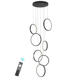 Umeiluce - Dimmable LED Geometric Chandelier Hanging Pendant for Staircase Stairs - Matte Black