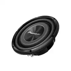 Front. Pioneer - 10" - 1200 W Max power, Glass-fiber & Mica reinforced IMPP™ Cone, Single 4 Ohm Voice Coil - Shallow Mount Subwoofer - Black.