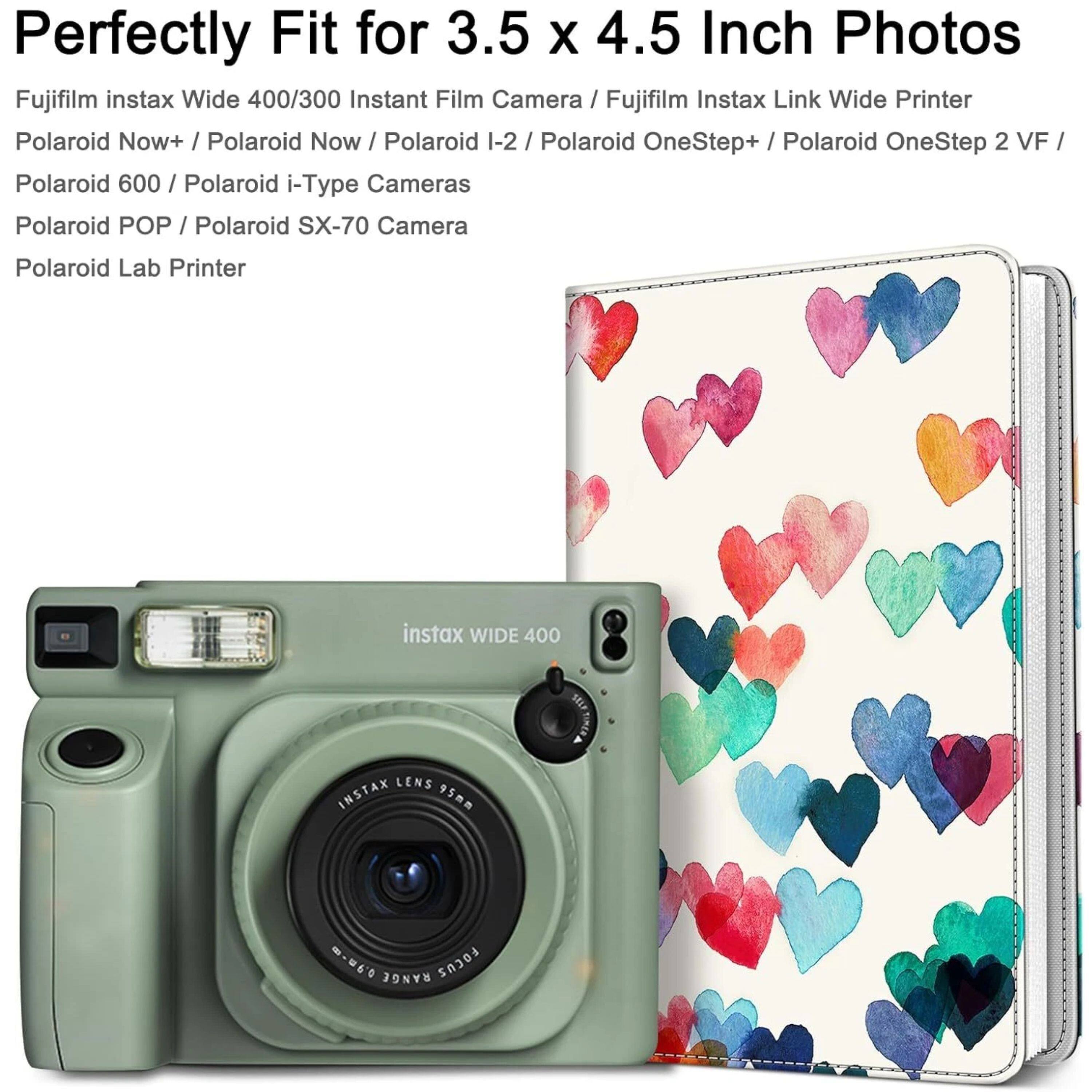 Perfectly Fit for 3.5 x 4.5 Inch Photos

Fujifilm instax Wide 400/300 Instant Film Camera / Fujifilm Instax Link Wide Printer
Polaroid Now+ / Polaroid Now / Polaroid I-2 / Polaroid OneStep+ / Polaroid OneStep 2 VF / Polaroid 600 / Polaroid i-Type Cameras
Polaroid POP / Polaroid SX-70 Camera
Polaroid Lab Printer

instax WIDE 400 LENS INSTAX 95mm NELETIESA -.U RANGE FOCUS