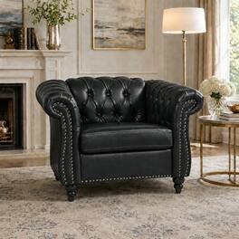 Anysun - Modern Classic PU Leather Sofa Set - Luxurious Comfort & Stylish Durable Design - Black
