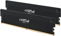 Crucial - Pro OC Gaming 32GB (2x16GB) DDR5 6400MHz C38 UDIMM Intel XMP 3.0 & AMD EXPO Desktop Memory - Black - Front_Zoom