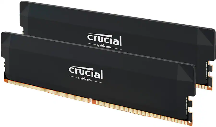 Memory Card Oc Crucial Pro OC Gaming 32GB (2x16GB) DDR5 6400MHz C38 UDIMM Intel XMP 3. ...