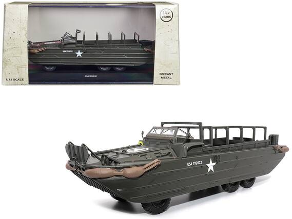 14+ YEARS
USA PR2REE
1/43 SCALE
Ms n DAW
DIECAST METAL
USA 792832
GMC DUKW
1/43 SCALE