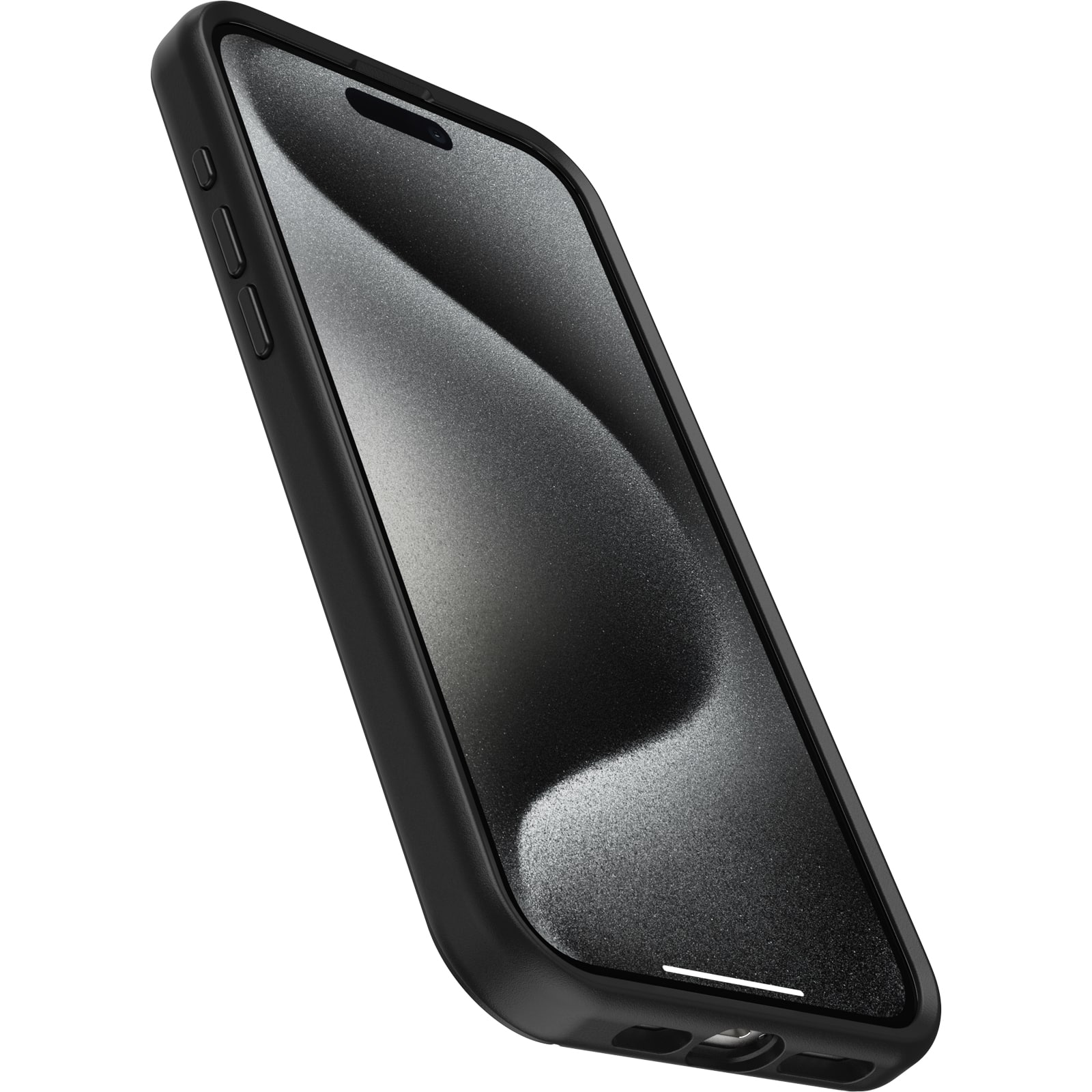 Angle. OtterBox - Symmetry Series Hard Shell for MagSafe for Apple iPhone 15 Pro Max - Black.