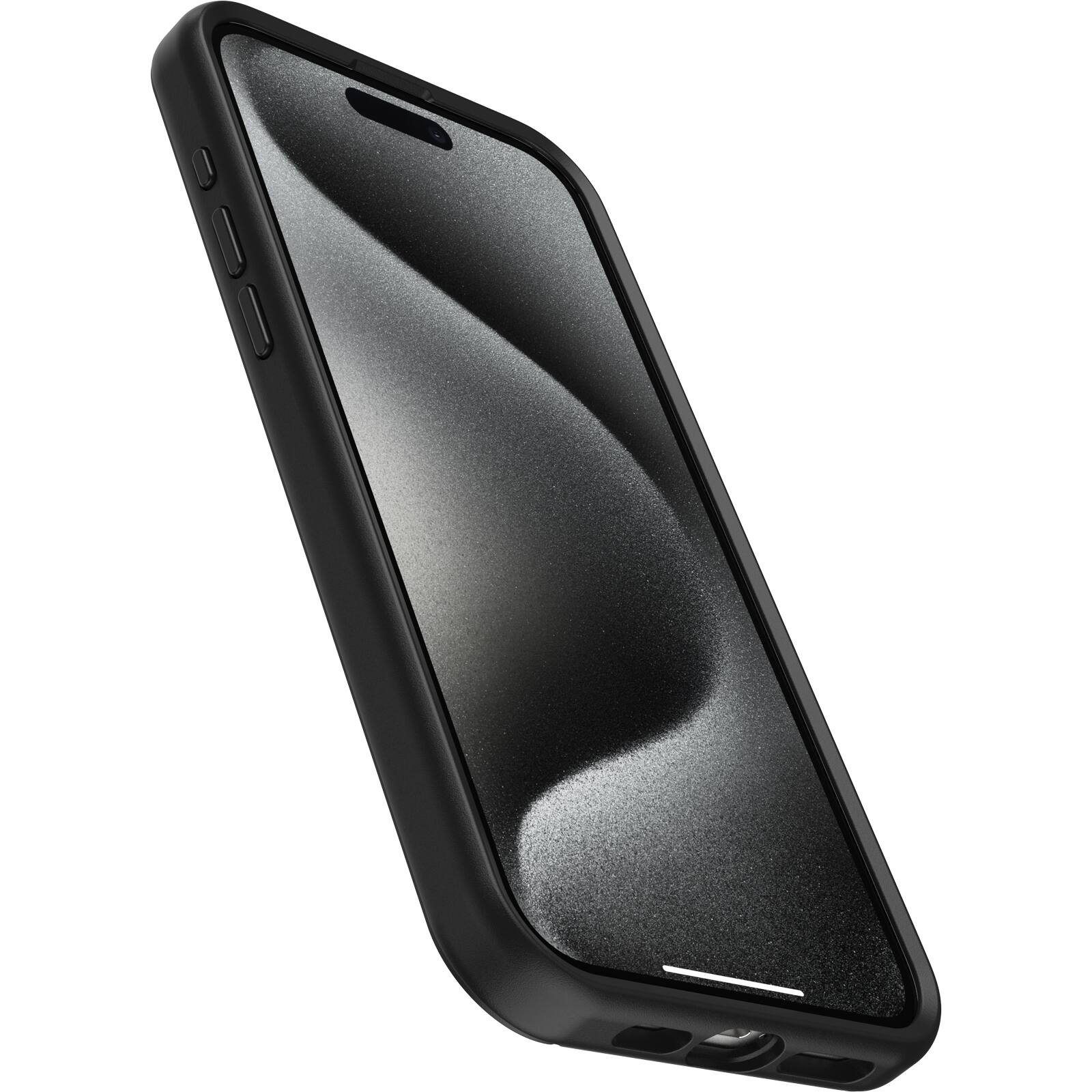 Angle. OtterBox - Symmetry Series Hard Shell for MagSafe for Apple iPhone 15 Pro Max - Black.
