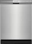 Frigidaire - 24" Front Control Built-In Plastic Tub Dishwasher with DishSense Sensor Technology, 54 dBA - Stainless Steel