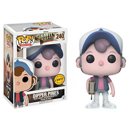 OPR TOko Disney P POP! GRAVITY FALLS 240 C ANIMATION 0A hE CHASE FOITIOS DIPPER PINES VINYLE FIGURINE EN VINYL FIGURE DE VINIL 3+ FIGURA MAAPO CN Fa A