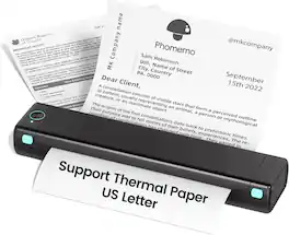 Phomemo - M08F Portable Wireless Printer for Travel and Home - Black and Green