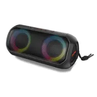 ION Audio - Uber Boom 40W Portable Bluetooth All-Weather Wireless Speaker with Multi-Colored LED Lights and Built-In Microphone - Black - Front_Zoom