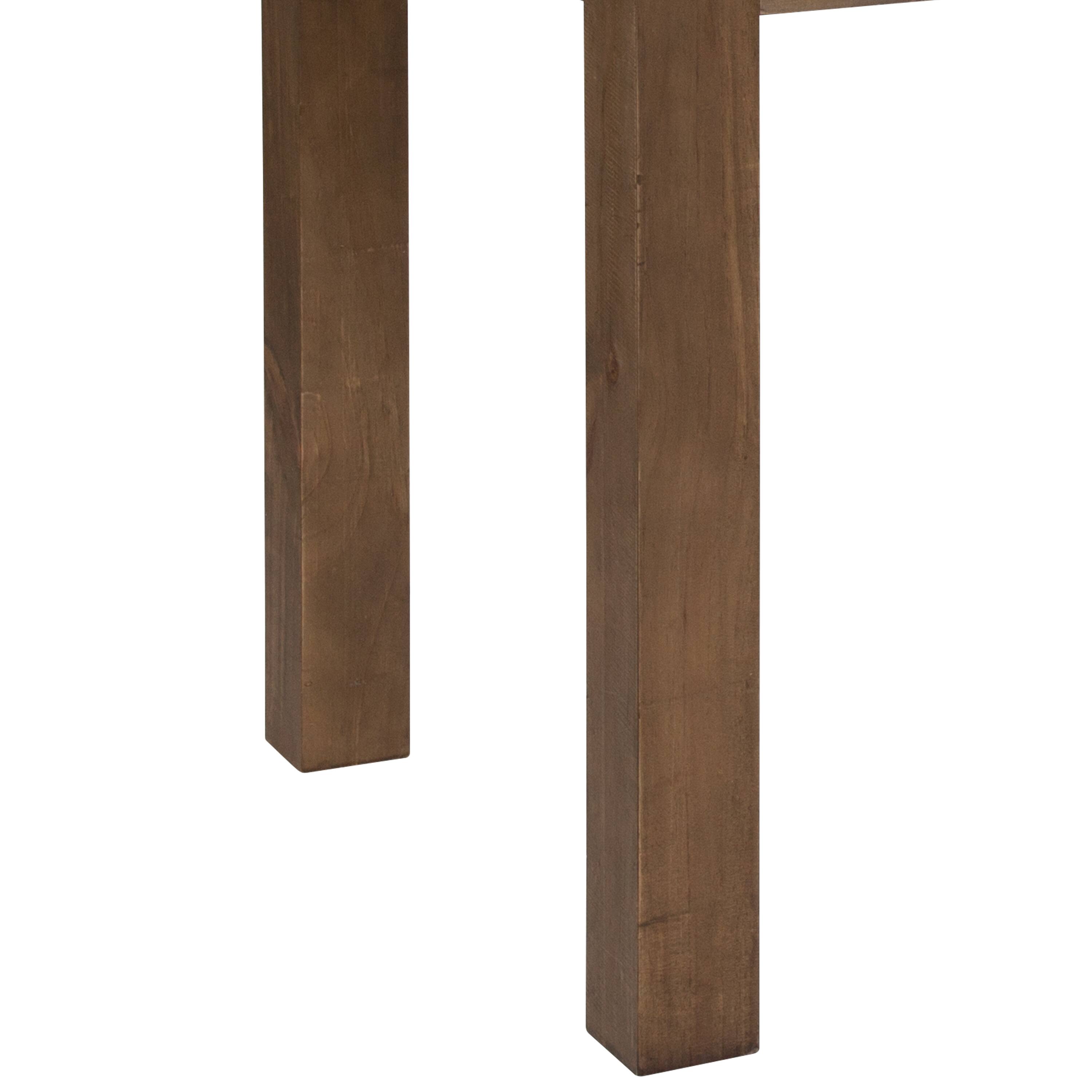 Alt View 6. Emma + Oliver - 46" x 30" Rectangular Antique Rustic Solid Pine Farm Dining Table - Antique Rustic.