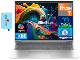 HP - Elitebook 665 G11 Laptop 16.0 WUXGA (AMD Ryzen 7 7735U, 64GB DDR5, 2TB PCIe SSD, AMD Radeon, Win 11 Pro) w/USB Hub - Silver