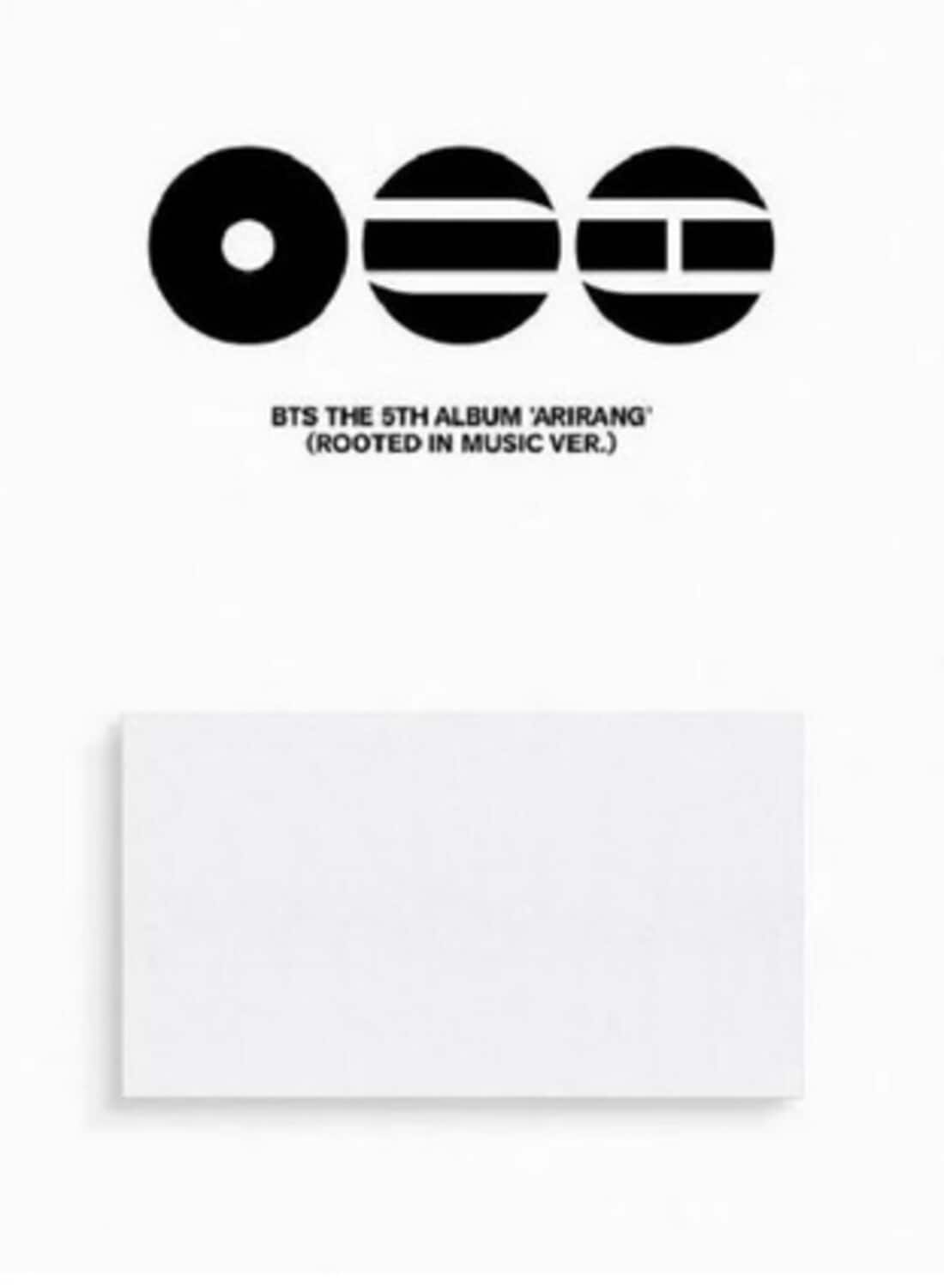 BTS BTS The 5th Album 'ARIRANG' (Rooted in Music Ver.) COMPACT