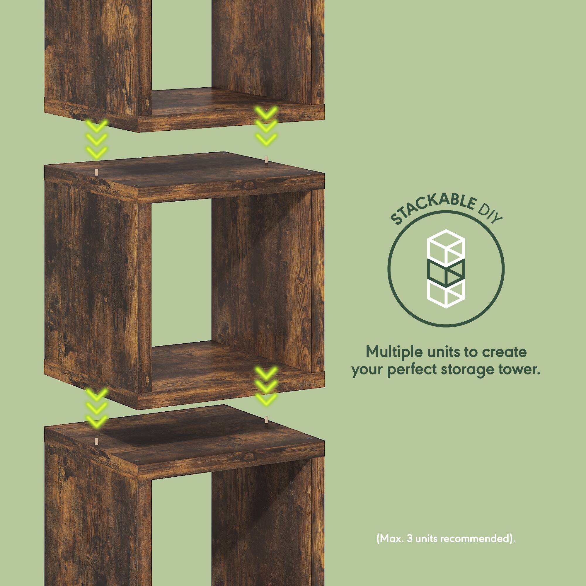 STACKABLE DIY  
Multiple units to create your perfect storage tower.  
(Max. 3 units recommended).