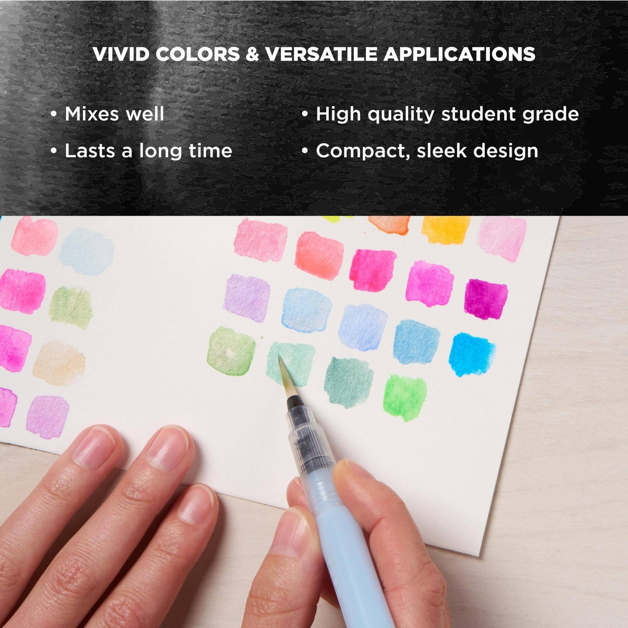 VIVID COLORS & VERSATILE APPLICATIONS

- Mixes well
- Lasts a long time
- High quality student grade
- Compact, sleek design