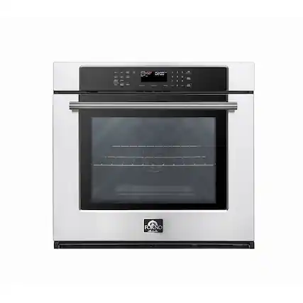 Front. Forno Appliances - 30" Built-In Single Electric Convection Wall Oven - Silver.