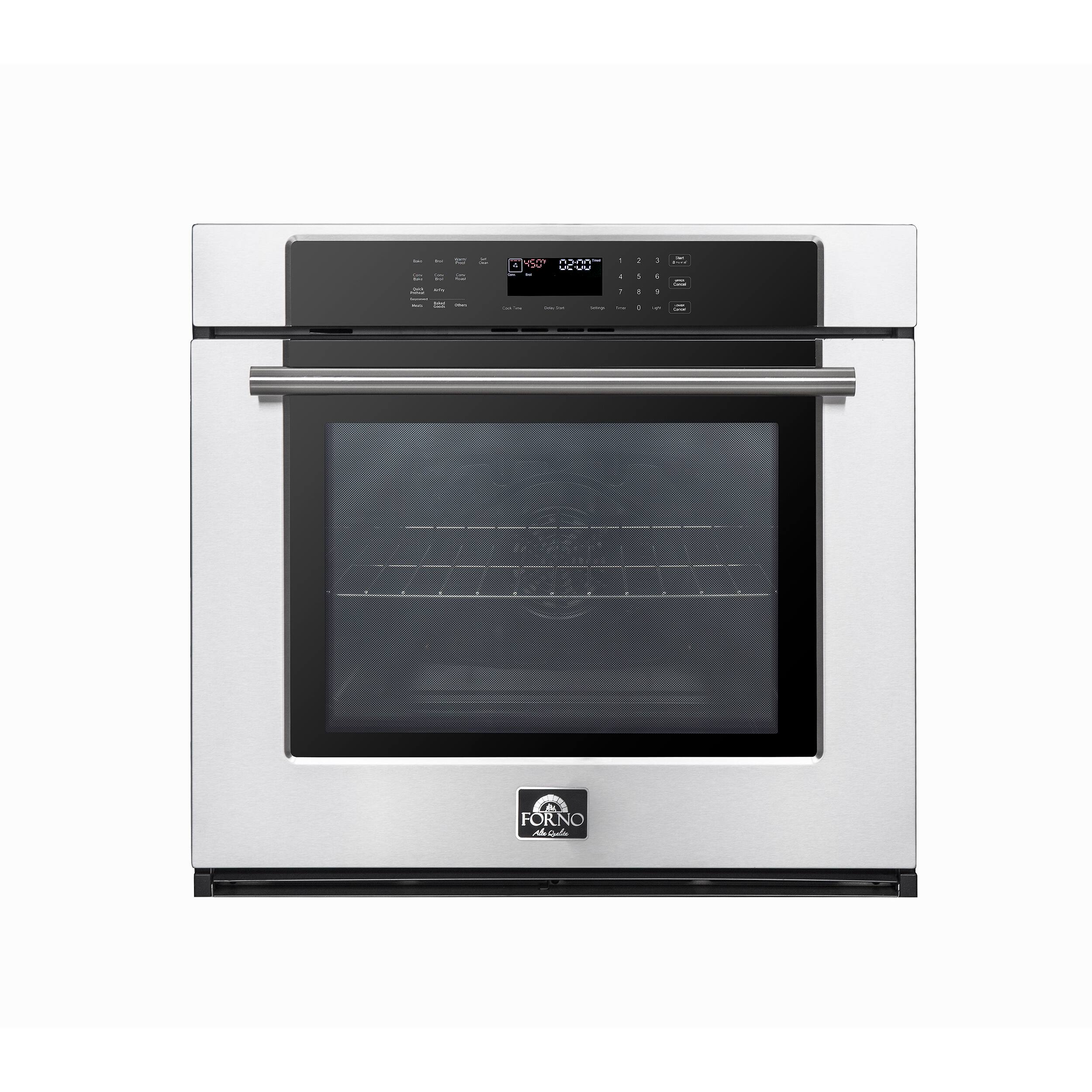 Forno Appliances - 30" Built-In Single Electric Convection Wall Oven - Silver