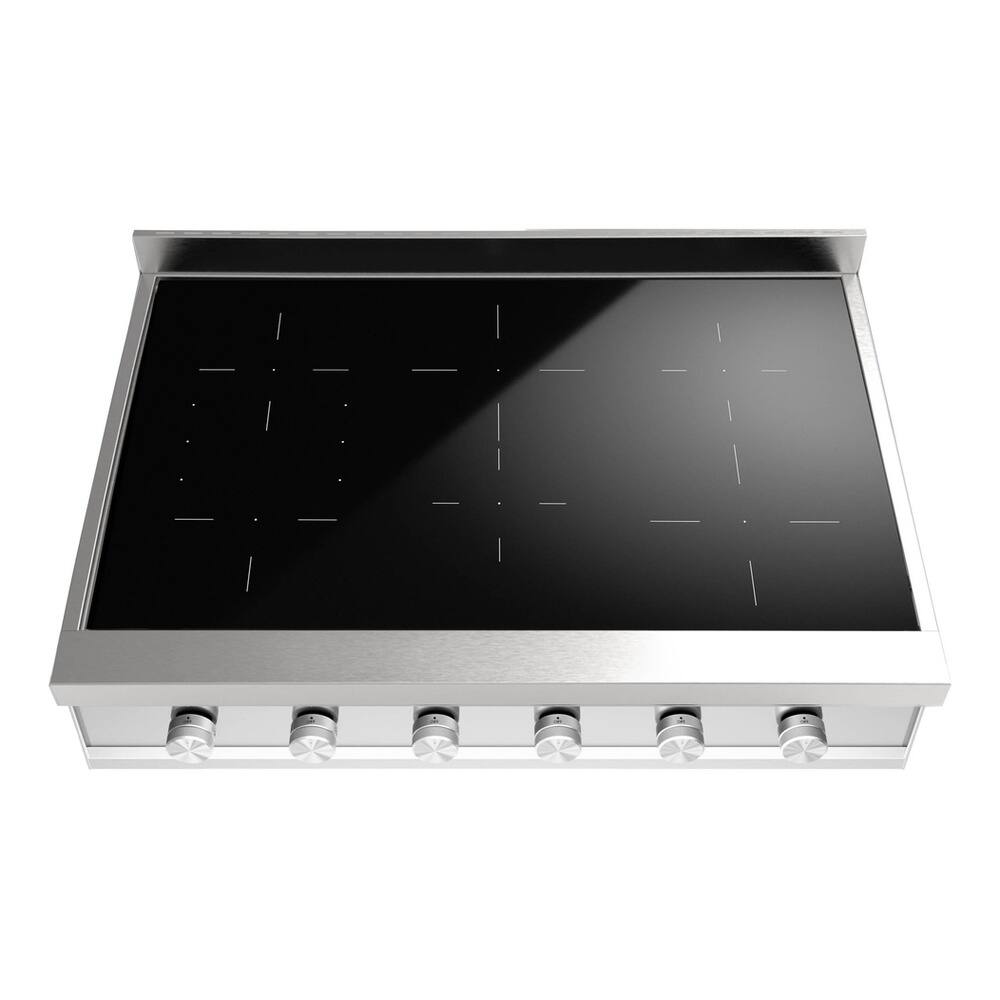 Front. ILVE - ILVE Professional Plus II 36 inch Built-In Induction Rangetop with 6 Induction Elements (Stainless Steel) - Stainless Steel.
