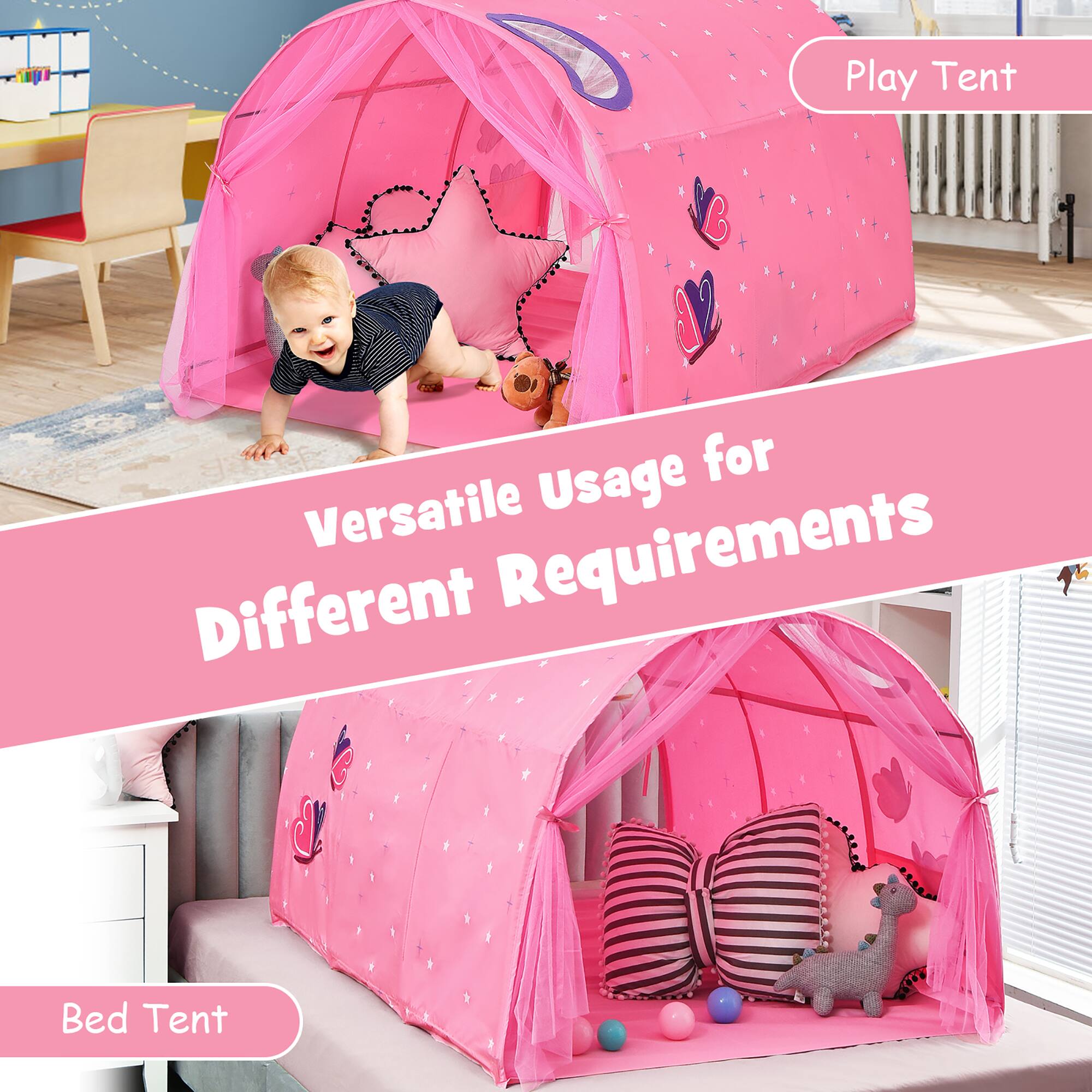 Play Tent, Bed Tent, Versatile Usage for Different Requirements