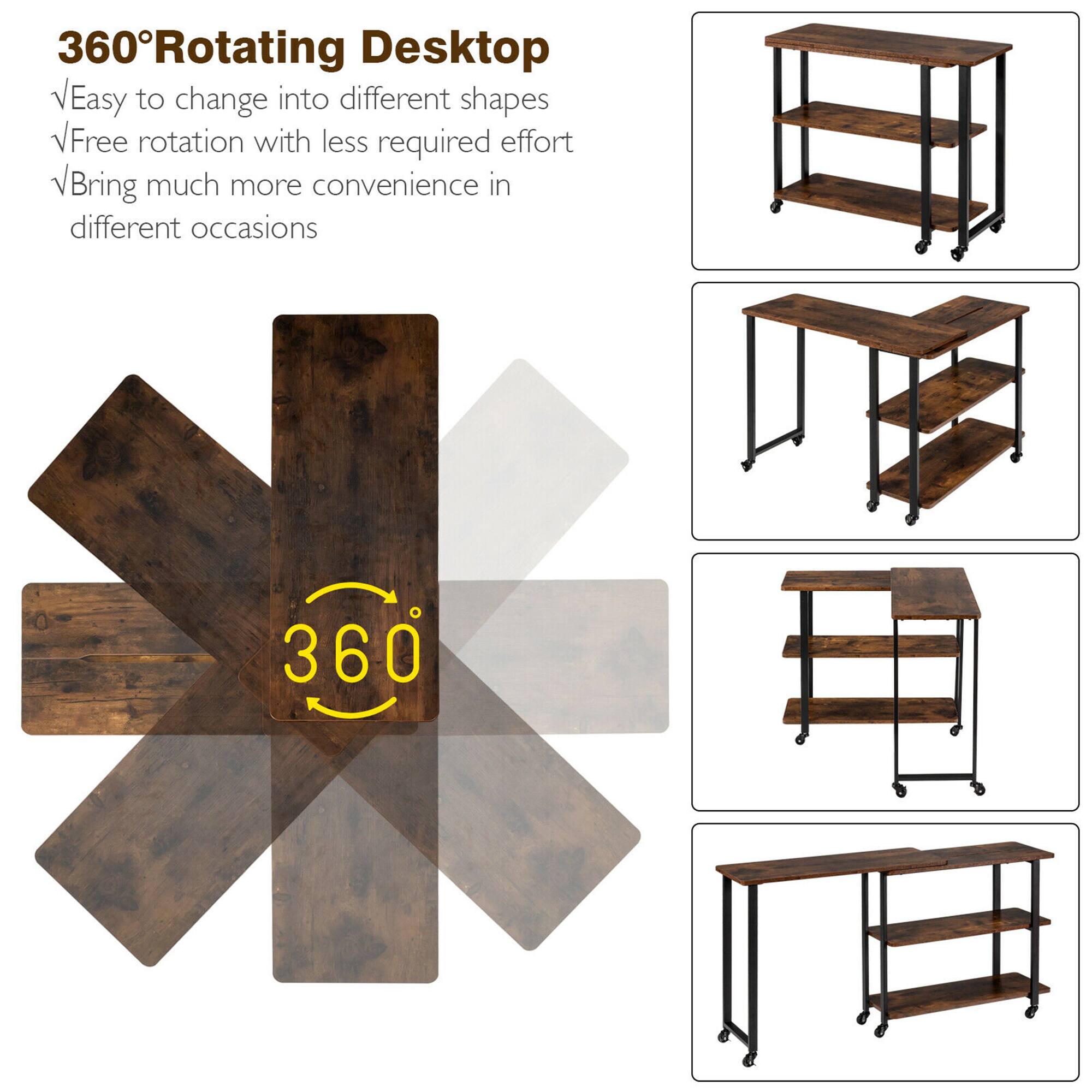 360° Rotating Desktop

- Easy to change into different shapes
- Free rotation with less required effort
- Bring much more convenience in different occasions