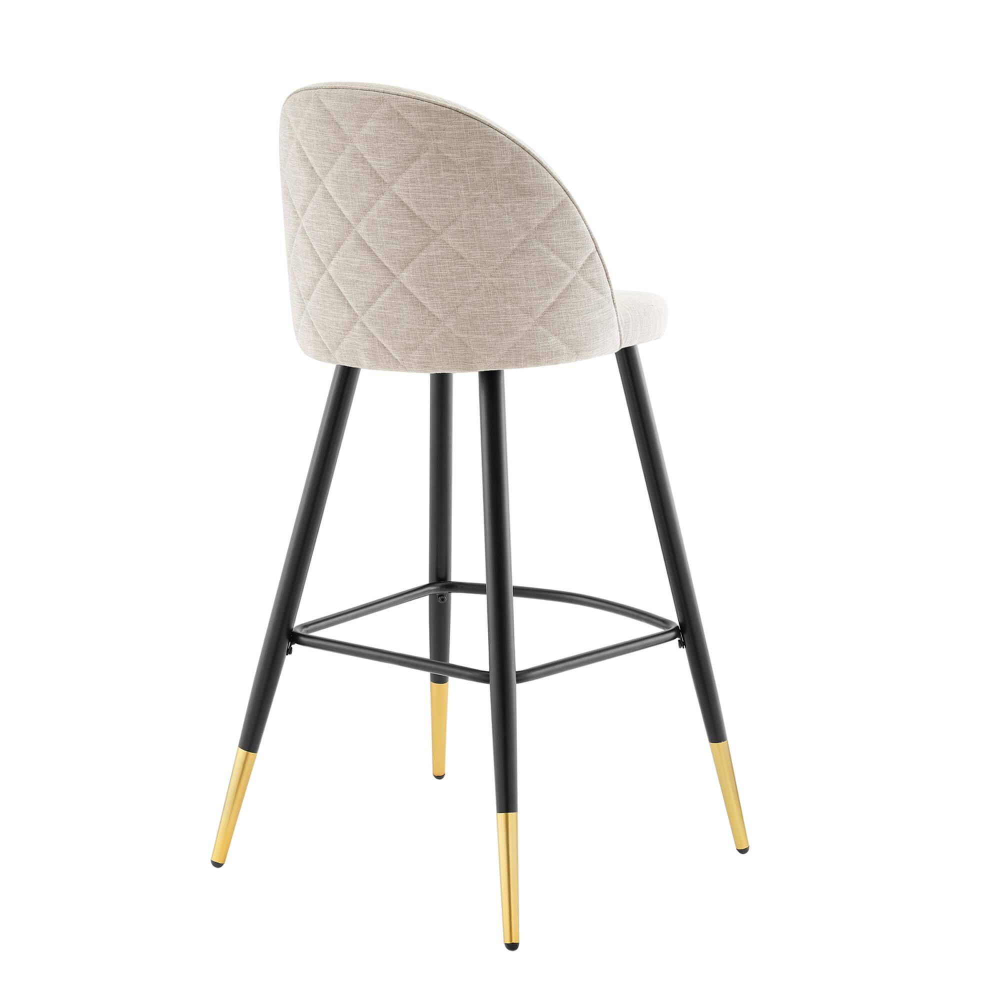 Alt View 4. Modway - Cordial Fabric Bar Stools Set of 2 by Modway - Beige.